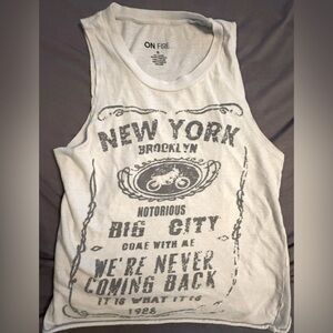 On Fire NYC Notorious BIG Inspired Cropped Tank Top